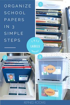 organized school papers in 3 simple steps