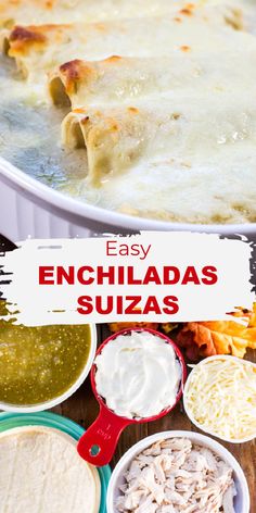 an easy enchiladas suzas recipe in a casserole dish