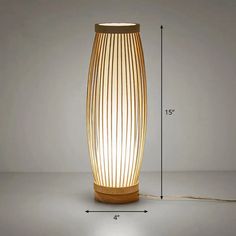 Elegant Bamboo Nightstand Lamp: Asian Style Table Lighting With Wood Base For Tea Room Oval Nightstand, Bamboo Floor Lamp, Round Led Ceiling Light, Chandelier Living Room Modern, Modern Living Room Lighting, Bamboo Ceiling, Bamboo Floor, Nightstand Light, Table Lighting