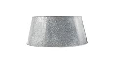 a silver lamp shade is shown on a white background and it looks like the bottom of a