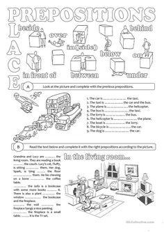 the worksheet for prepositions to help students learn how to make their own toys