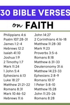 the 30 bible verses on faith