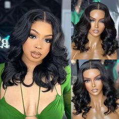 PRICES MAY VARY. 100% Raw Human Hair lace front wig with soft silky texture that can be styled, dyed, curled, straightened and bleached Pre-plucked hairline and baby hairs create a natural hairline; no shedding, no tangling Dome cap with adjustable straps and 4 combs provides a secure customizable fit 13x4 inch HD lace frontal allows for free parting and versatile styling like ponytails or buns; 180% density provides full and bouncy waves Perfect for various occasions like birthdays, weddings, p 24inch Wig, Bouncy Waves, Human Lace Wigs, Ideas Photoshoot, Curly Bob Wigs, Glueless Wigs, Baby Hairs, Silky Texture, Short Bob Wigs