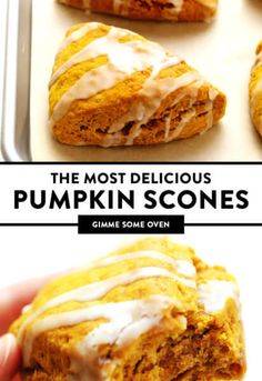 the most delicious pumpkin scones you'll ever have to eat are glazes