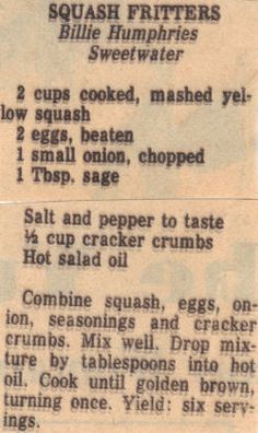 an old recipe is shown with instructions for how to cook it in the oven and then put