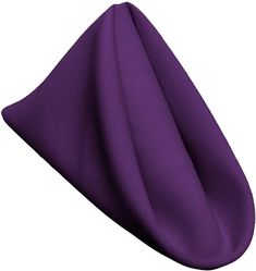 a purple napkin folded on top of each other