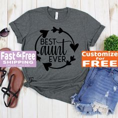 Shirt For Aunt - Best Ever Aunt T Shirt - Favorite Auntie Shirt - Gift For Aunt - Auntie Shirts Shirts 》》》》FAVORITE OUR SHOP TO GET AMAZING DEALS EVERY WEEK!《《《《 Click Below  https://www.etsy.com/shop/GreyisthenewblackCo + Poly/Cotton Blend + Exclusive T-shirt branded unisex tee designed and printed in the USA. + Professionally printed super soft funny and awesome tees. + Our lightweight fitted tees are made from ultra soft ringspun cotton to get that comfortable fit and feel. + Satisfaction guaranteed! + Machine washable (wash inside out in cold water, hang dry, tumble dry low). Shirt For Aunt - Best Ever Aunt T Shirt - Favorite Auntie Shirt - Gift For Aunt - Auntie Shirts Novelty Tops & Tees We have funny tshirt, shirts for women, funny tshirts, mens funny tshirt, funny tshirt women, cus Best Aunt Ever Shirt, Aunt Tshirt, Best Aunt Ever, Aunt T Shirts, Auntie Shirts, Gift For Aunt, Aunt Shirts, Womens Disney Shirts, Best Aunt