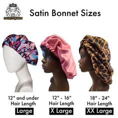 Gentlemane Reversible Satin Bonnet Hair Bonnet Pattern, Satin Products, Scrunchies Business, Bald Cap, Bonnet Pattern, Hair Strands