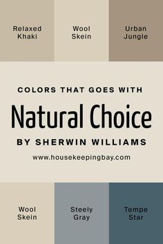 the colors that goes with natural choice by sheryln williams, from house of grey