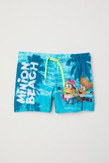 Minions Kids, Kids Swim Trunks, Kids Swim, Kid Lifestyle, Dark Turquoise, Printed Swim, Swim Fashion, Kids Swimming, Happy Kids