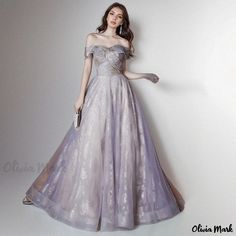 Olivia Mark - Vintage Evening Gown with Shoulder Detail for Formal Occasions Skirt Wedding Dress, Vintage Evening Gowns, Gowns With Sleeves, Evening Gowns Formal, Wedding Dress Styles, Dress Styles, A Line Skirt, Evening Gown, Formal Occasion