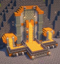 Minecraft Dwarven Forge Tutorial Minecraft Smelting Building, Minecraft Dwarven Forge, Freya Minecraft Builds, Minecraft Dwarven City, Minecraft Forge Design, Minecraft Mine Design, Minecraft Dwarven Architecture, Minecraft End Builds, Minecraft Builds House