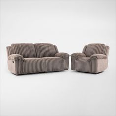 Curl up, stretch out, you name it—this scene-stealer is made for it all. Meet our cozy Rafi Collection, a blend of modern style and reclining comfort with allover corduroy-style texture (aka channel stitching). | Rafi Manual Reclining Sofa and Recliner Set in Taupe | by Value City Furniture Sofa And Recliner, Scene Stealer, Sofa And Loveseat Set, Living Room Dimensions, American Signature Furniture, Value City Furniture, City Furniture, Room Dimensions, Dream House Decor