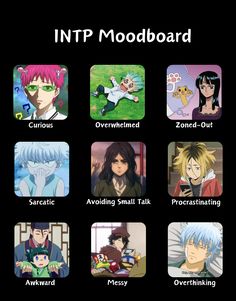 Intp Compatibility Chart, Intp Mood Board, Infp Moodboard, Intp Anime, Intp Characters, Enfp Intp, Intp Core, Intp 5w4