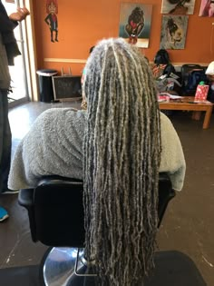 Long locs Locs Starting, Grey Locks, Gray Locs, Grey Dreads, Grey Locs, Grey Braids, Female Dreads, Hair Like Wool, Long Locs