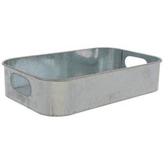 a rectangular metal container with handles