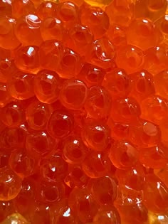 close up view of orange gummy bears