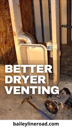 There are effective ways to make dryer venting better, more reliable & more convenient. Take a look & see what we've done at our place. 🛠️ Indoor Dryer Vent Solutions, Dryer Vent Box Laundry Room, Dryer Vent Ideas, Hide Dryer Vent Hose, Dryer Vent Hack, Dryer Vent Solutions, Dryer Vent Installation Garage, Dryer Vent Box, Dryer Exhaust Vent