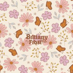 an image of a floral background with the words battany florist on it