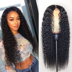 curly lace front wigs Wigs Curly Hair, Wigs Black Hair, Curly Hair Wigs, Wigs Curly, Black Wigs, Remy Hair Wigs, Lace Fronts, Cheap Human Hair, Curly Lace Front Wigs