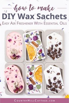 how to make diy wax sachets with essential oils and freshener with essential oils