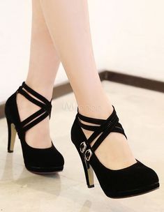 #FootwearFashion #ShoeTrends #StyleYourSoles #ShoeObsessed #FootwearFrenzy #TrendyKicks #ShoeGoals #FashionFootwear #StepIntoStyle #ShoeAddict Heels Expensive, Cross Shoes, قلادات متدلية, Womens Black Booties, Girly Shoes, Platform High Heels, Fashion Heels, Fashion High Heels, Black High Heels