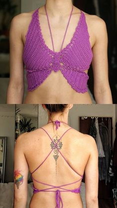 Aries Outfits, Crochet Top Outfit Summer, Owl Crochet Patterns, Crochet Top Outfit, Macrame Bracelet Patterns, شال كروشيه, Crochet Butterfly, Butterfly Top, Crochet Fashion Patterns