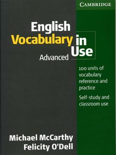 a book cover with the title english vocabulary in use written on it