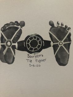 a black and white drawing of two feet with the words sawyers, the fighter 5 - 6 - 20