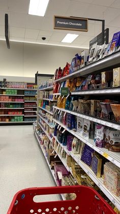 a grocery store aisle filled with lots of items