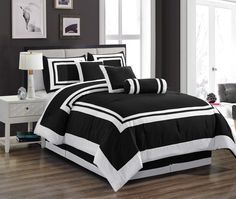 black and white comforter set with matching pillows