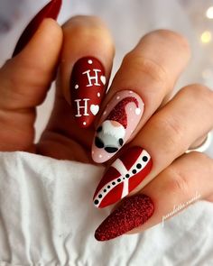 Trendy Christmas Nails, Nails Looks, Acrylic Nail Set, Cat Nails, Ballerina Nails, Christmas Nail Designs, Nail Pro