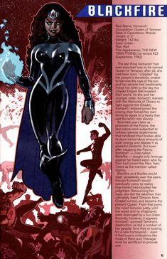 an image of a comic book page with the title blackfire