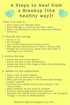 4 steps to heal from a breakup Relationship Ending, Getting A Divorce, Relationship Therapy, Healthy Relationship Tips, After Break Up