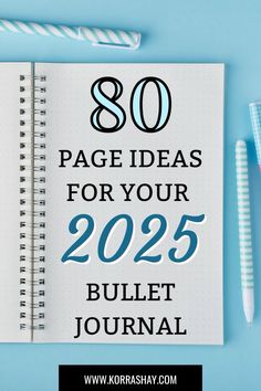 80 page ideas for your 2025 bullet journal! Awesome list of page ideas for bullet journaling! Journal Category Ideas, Bujo Inspiration 2023, Inspirational Journal Quotes, Bujo First Page Ideas 2023, Built Journal Ideas, Creative Bujo Page Ideas, Bujo Pages Ideas 2023, Bullet Journal Page Ideas Layout, Creative Journaling Ideas