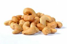 a pile of cashews sitting on top of each other