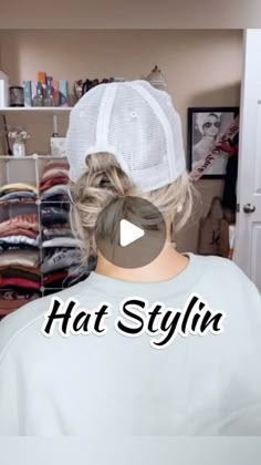 Short Hairstyles With Hats, Ball Cap Hair, Cute Hairstyles With Hats, Ball Cap Hairstyles, Hairstyles With A Hat, Cute Hat Hairstyles, Hairstyle With Hat, Short Hair And Hats, Hats Short Hair