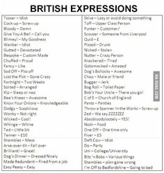 an image of a screen shot of the british expressions page on twitter, which has been updated