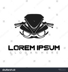 black and white logo design with an alien face on the front, for company or business