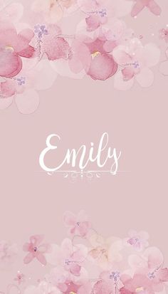 pink flowers with the word ava above it in white lettering on a light pink background