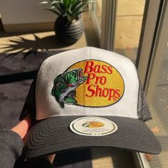 Bass Pro Trucker Hat Bass Pro Shop Hat Outfit, Hat Outfit Women, Bass Pro Shops Hat, Bass Pro Shop Hat, White Trucker Hat, Bass Pro Shop, Hat Outfit, Pro Black, Outfits With Hats