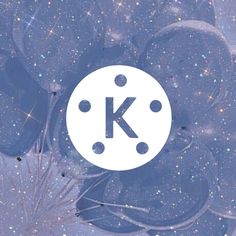 the letter k is surrounded by balloons and stars