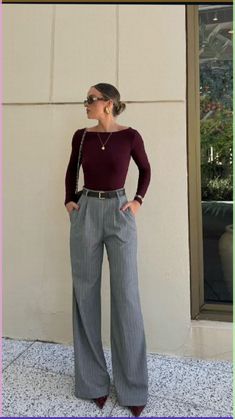 Evening routine with retinol for beginners Outfits With Trousers Classy, Light Summer Fall Outfits, Mid 20s Outfits, Mid 20s Fashion Outfits, Realtor Fits, Corporate Fits, Adrette Outfits, Wide Legged Pants, Fest Outfits