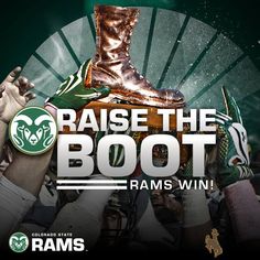 the rams raise the boot game is on and it's going to be an exciting event