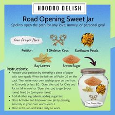 Hoodoo Delish, Road Opener Spell, Hoodoo Conjure Rootwork, Road Opener, Hoodoo Magic, Hoodoo Conjure, Hoodoo Spells, Good Luck Spells, Jar Spells