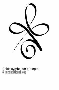 the logo for celtic symbol for strength and unconditional love, which is also in black