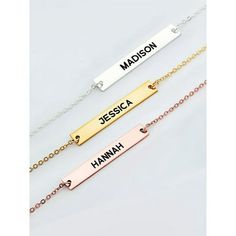 This Bar Name Bracelet is simple and understated but also super chic. With a 7 inch Link Chain. Rather than the classic bar engraving, this engraved bar necklace features a laser engraving to create a more modern, contrasting design. * Available in 3 Tones: Silver, Yellow Gold and Rose Gold. Size: one size.  Gender: female.  Age Group: adult. Personalized Minimalist Rectangular Name Bracelet, Minimalist Rectangular Bar Necklace With Name, Minimalist Engraved Nameplate Bar Necklace, Bar Bracelet Personalized, Dad Bracelet, Initial Charm Bracelet, Coordinates Bracelet, Summer Beach Jewelry, Engraved Bar Necklace