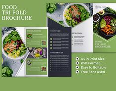 the brochure is designed to look like it has many different foods in it