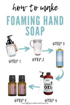 Diy Foaming Hand Soap Recipes, Homemade Foaming Hand Soap, Foaming Hand Soap Recipe, Essential Oil Hand Soap, Hand Soap Recipe, Homemade Hand Soap, Diy Foaming Hand Soap, Diy Hand Soap, Natural Hand Soap