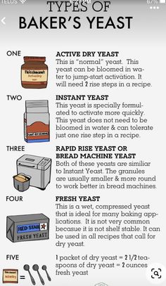 an info sheet describing different types of food